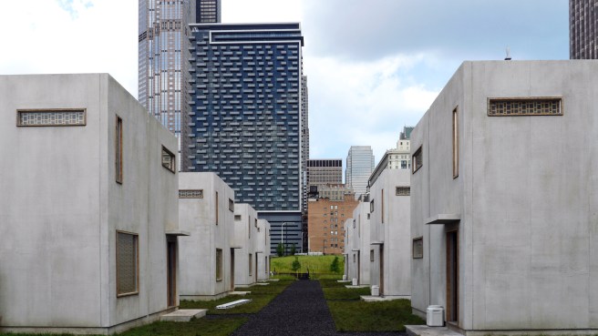 View of Abnegation Village from the street. Image courtesy of Summit Entertainment.